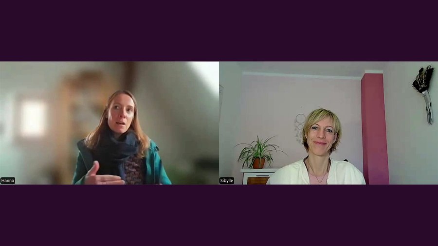Hanna im Videogespräch mit Sibylle Laßmann